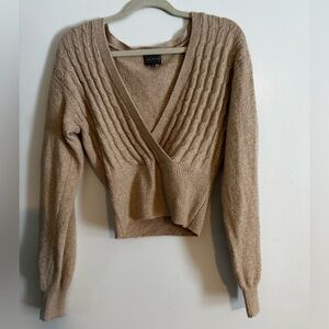 Tan V-Neck Sweater. Great with skirts and jeans!